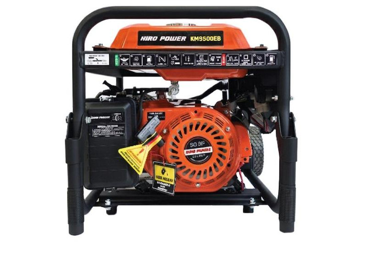 موتور برق بنزینی هیرو پاور مدل KM9500E2 با توان 3.8 کیلووات، مجهز به استارت برقی، AVR و سیمپیچی مسی مناسب برق اضطراری منزل و ویلا