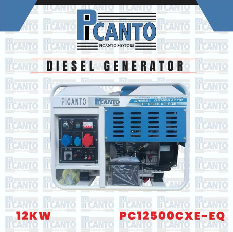 دیزل ژنراتور پیکانتو مدل PC12500CXE-EQ با توان 12 کیلووات، موتور دو سیلندر و خروجی تک فاز و سه فاز