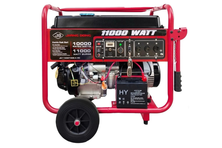 موتور برق سه گانه سوز جیانگ دانگ مدل JD11000THEB-A-RC-LPG-NG با توان 11 کیلووات تک فاز مناسب برق اضطراری منزل، ویلا و کارگاه عرضه شده توسط یارابزار