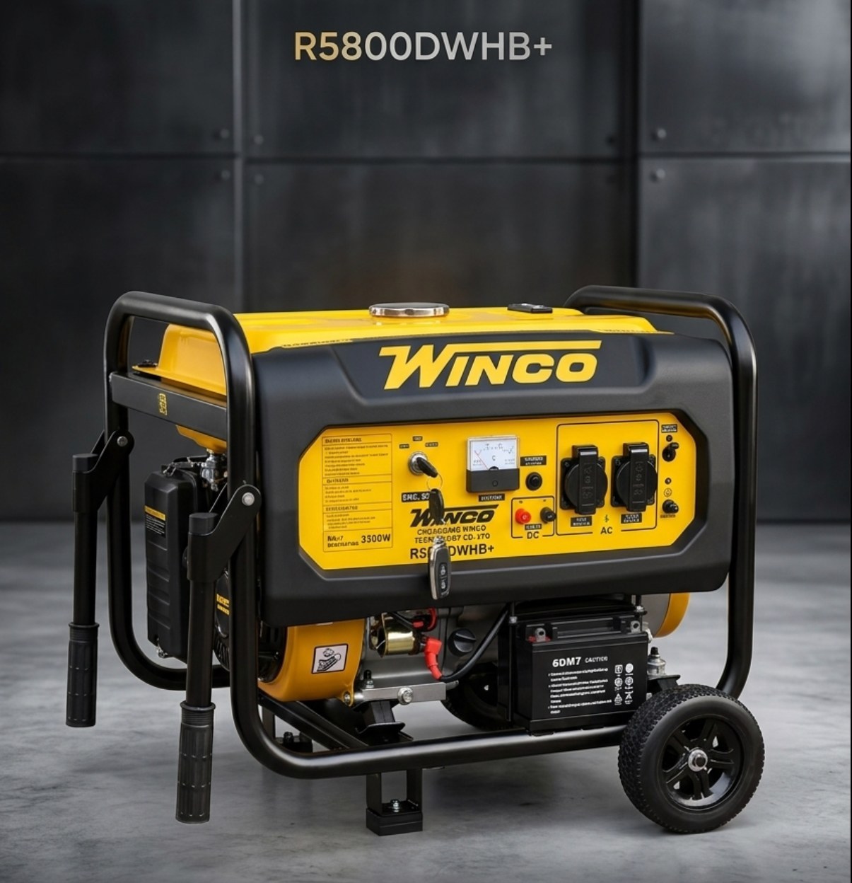 موتور برق بنزینی وینکو مدل R5800DWHB ظرفیت ۴ کیلووات تک فاز